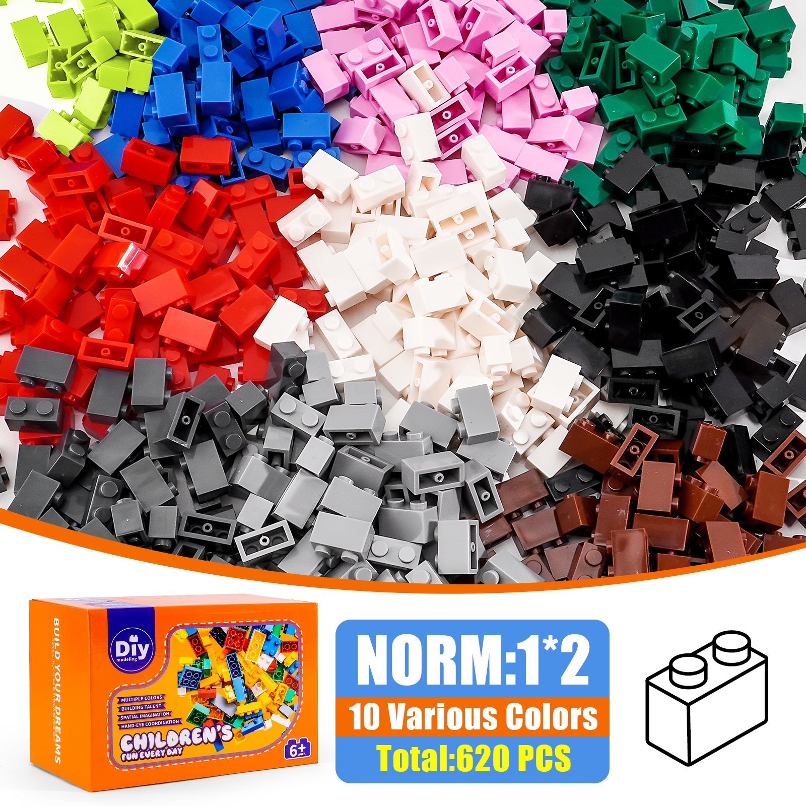 Bulk 1x1 Round and Square Plates Assortment | Multi-Color Lego Compatible Mosaic Pixel Art Bricks - 图片 3
