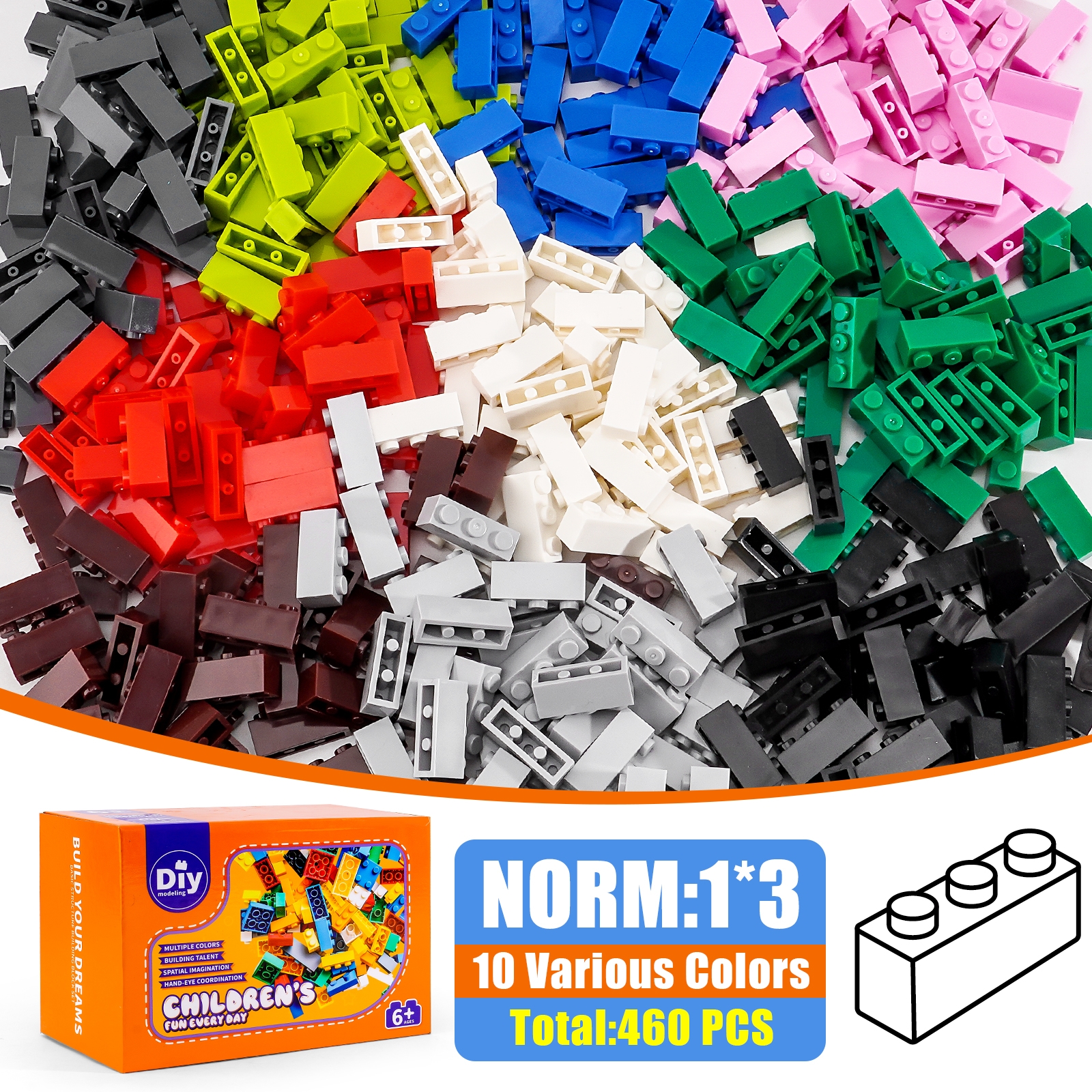Bulk 1x1 Round and Square Plates Assortment | Multi-Color Lego Compatible Mosaic Pixel Art Bricks - 图片 4