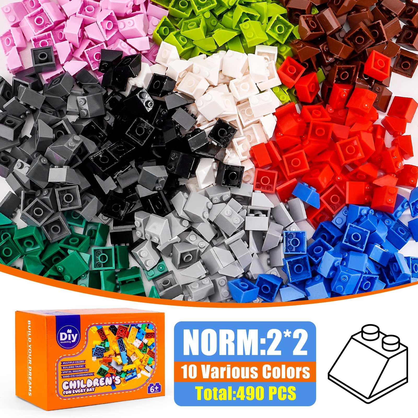 Bulk 1x1 Round and Square Plates Assortment | Multi-Color Lego Compatible Mosaic Pixel Art Bricks - 图片 8