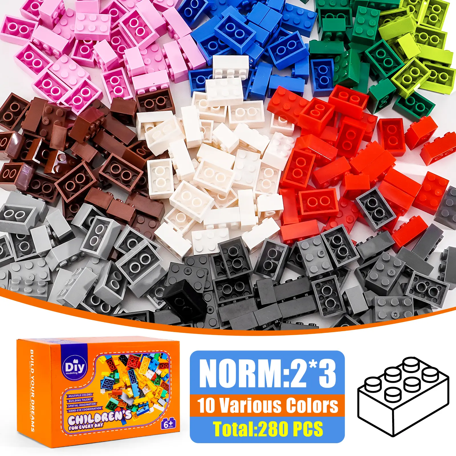 Bulk 1x1 Round and Square Plates Assortment | Multi-Color Lego Compatible Mosaic Pixel Art Bricks - 图片 9
