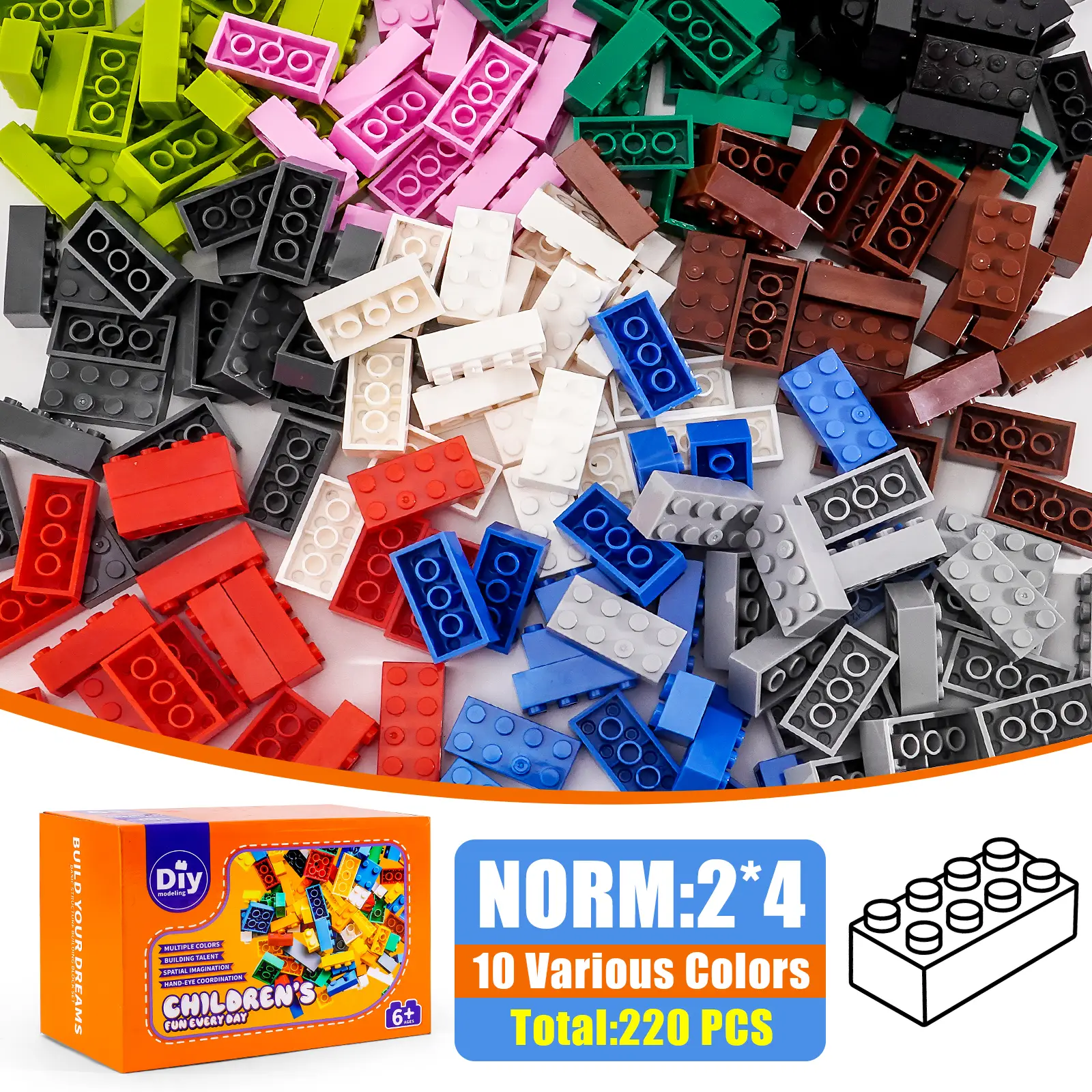 Bulk 1x1 Round and Square Plates Assortment | Multi-Color Lego Compatible Mosaic Pixel Art Bricks - 图片 10