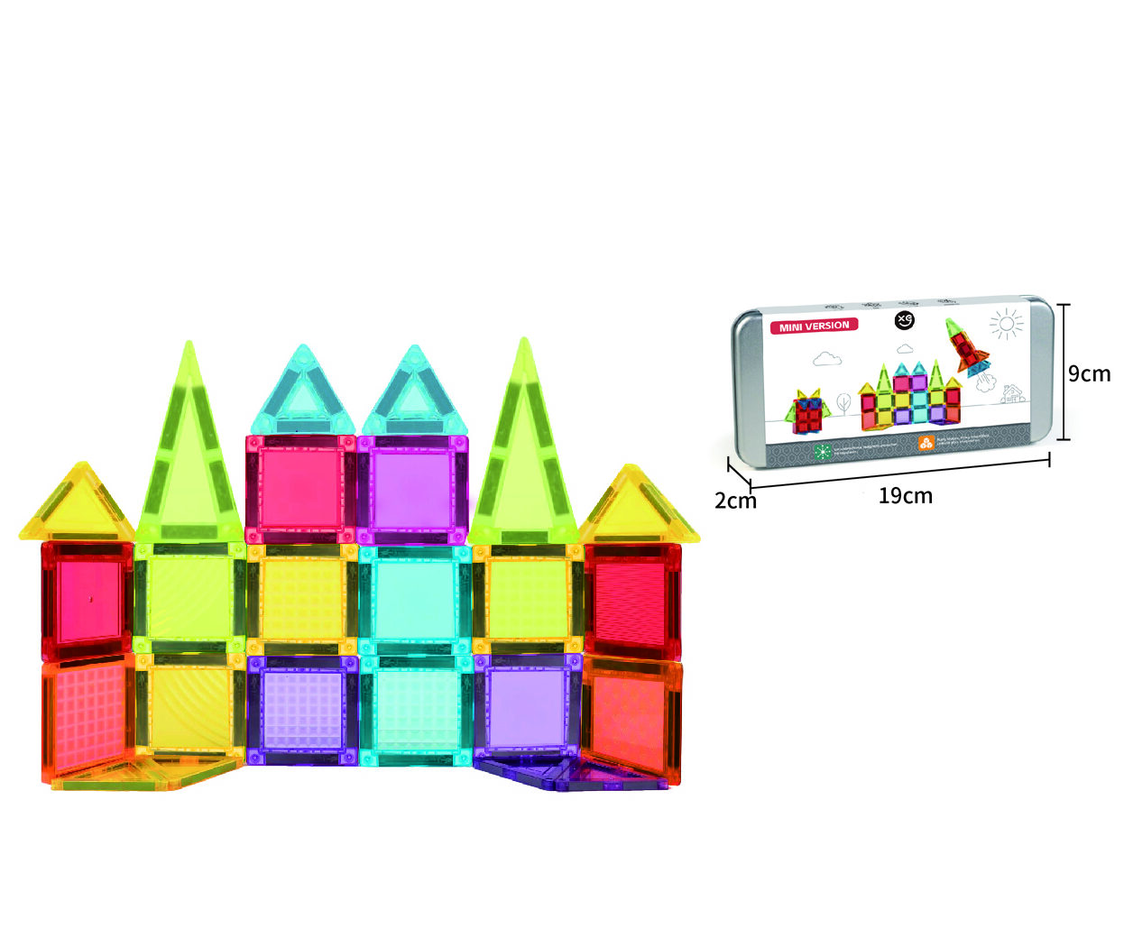 36 Pieces STEM Magnetic Tile Sets