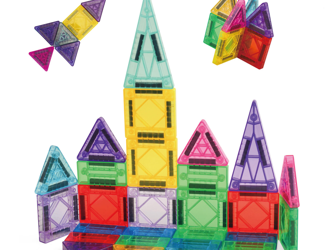28 Pieces Educational Magnetic Construction Blocks