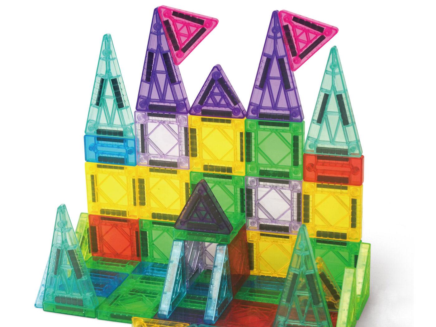 56 Pieces Kids Magnetic Tile Construction Toys
