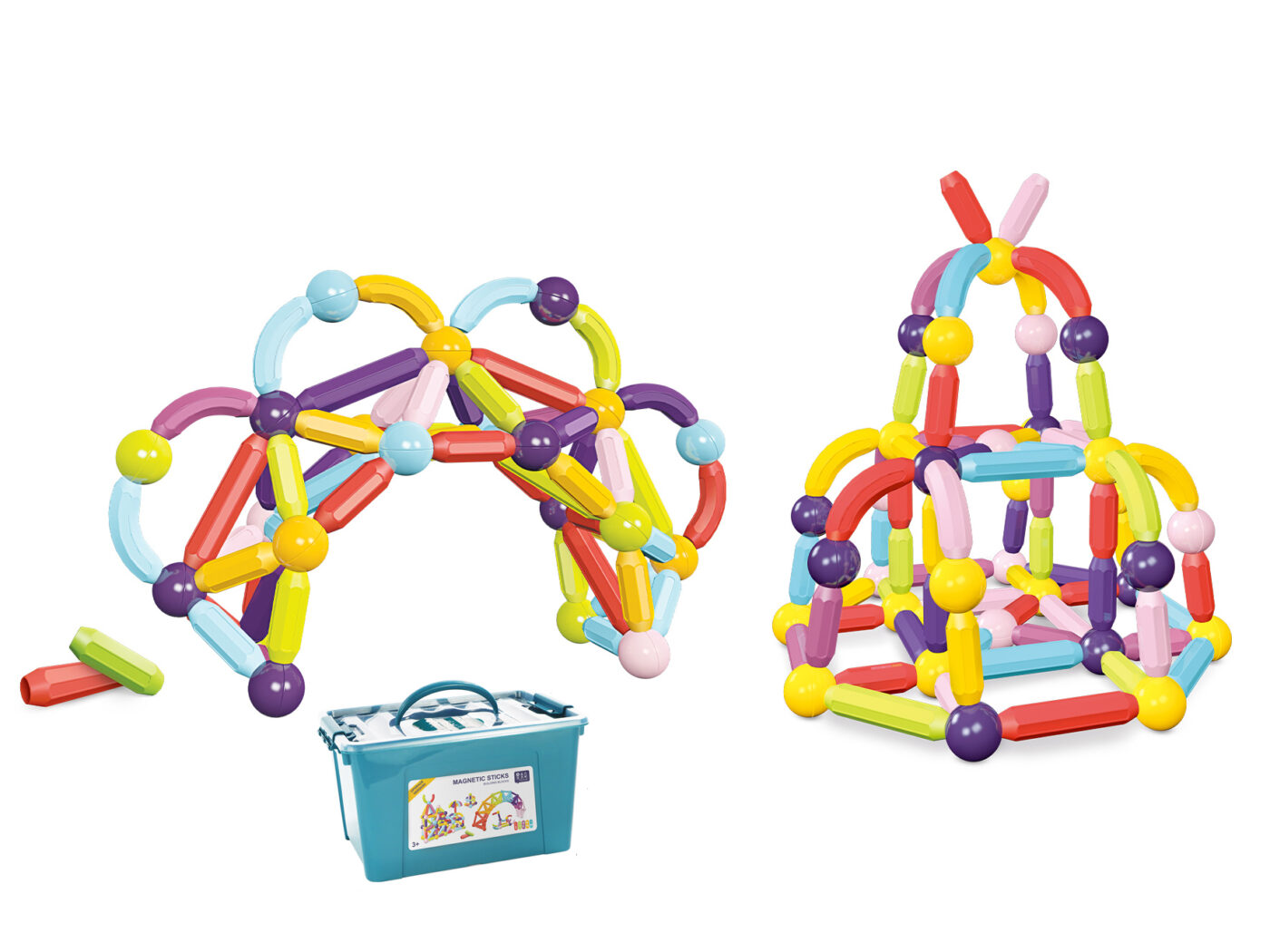 Magnetic Rods Building Kit Creative Construction Toy