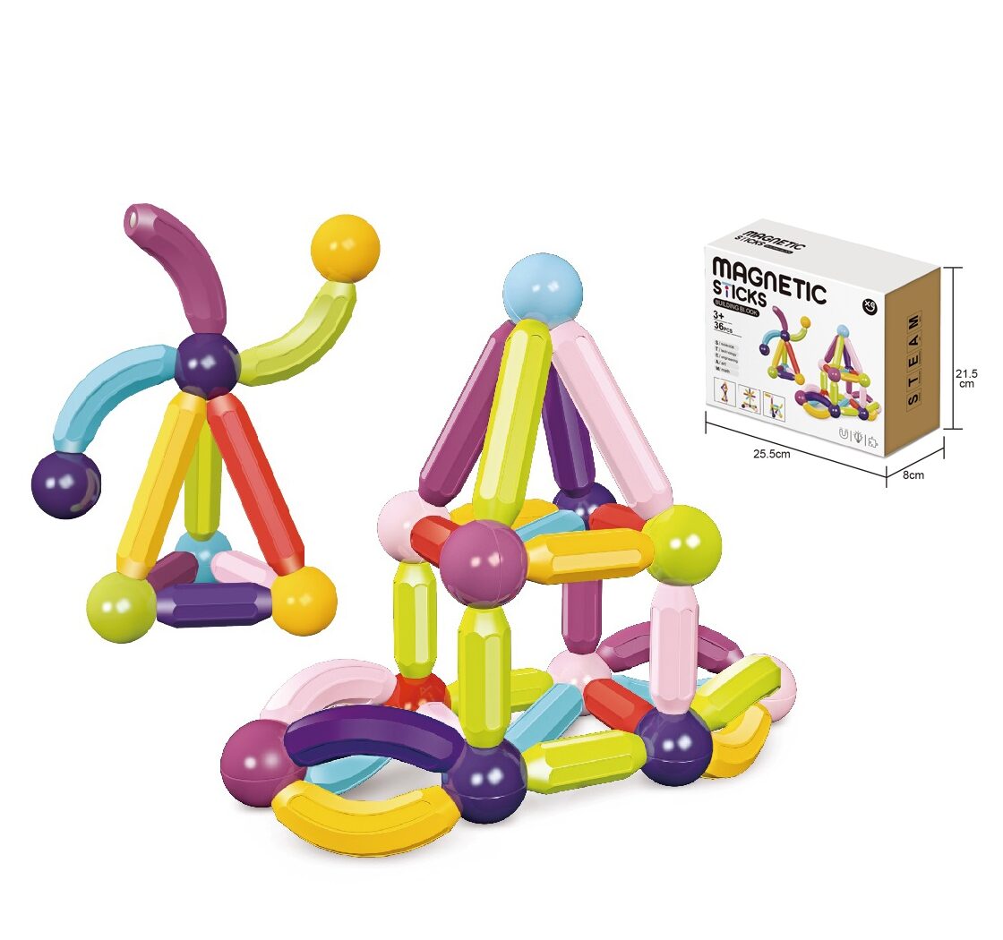 DIY Magnetic Building Stick Toy Set for Kids