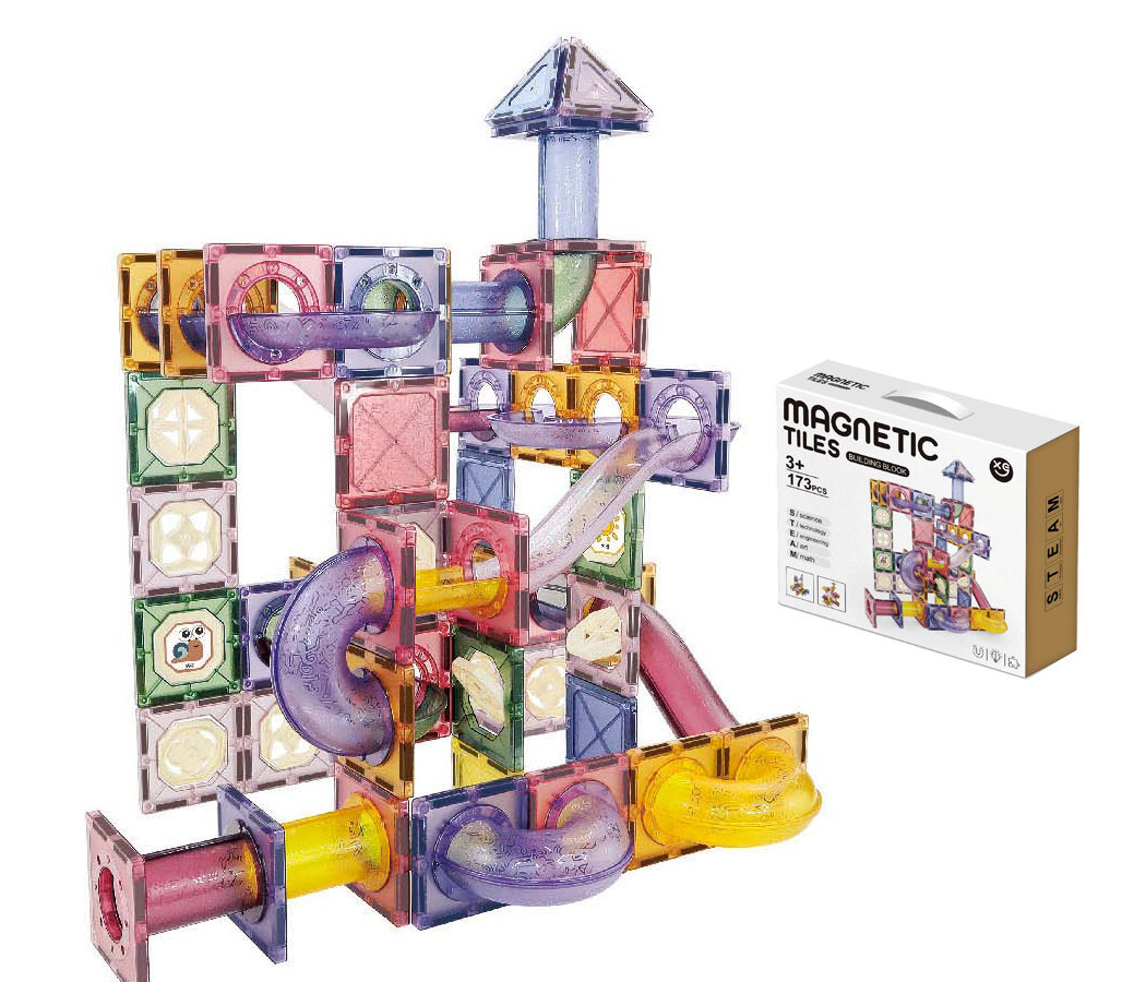 172 Pieces Creative Magnetic Marble Track Construction Set