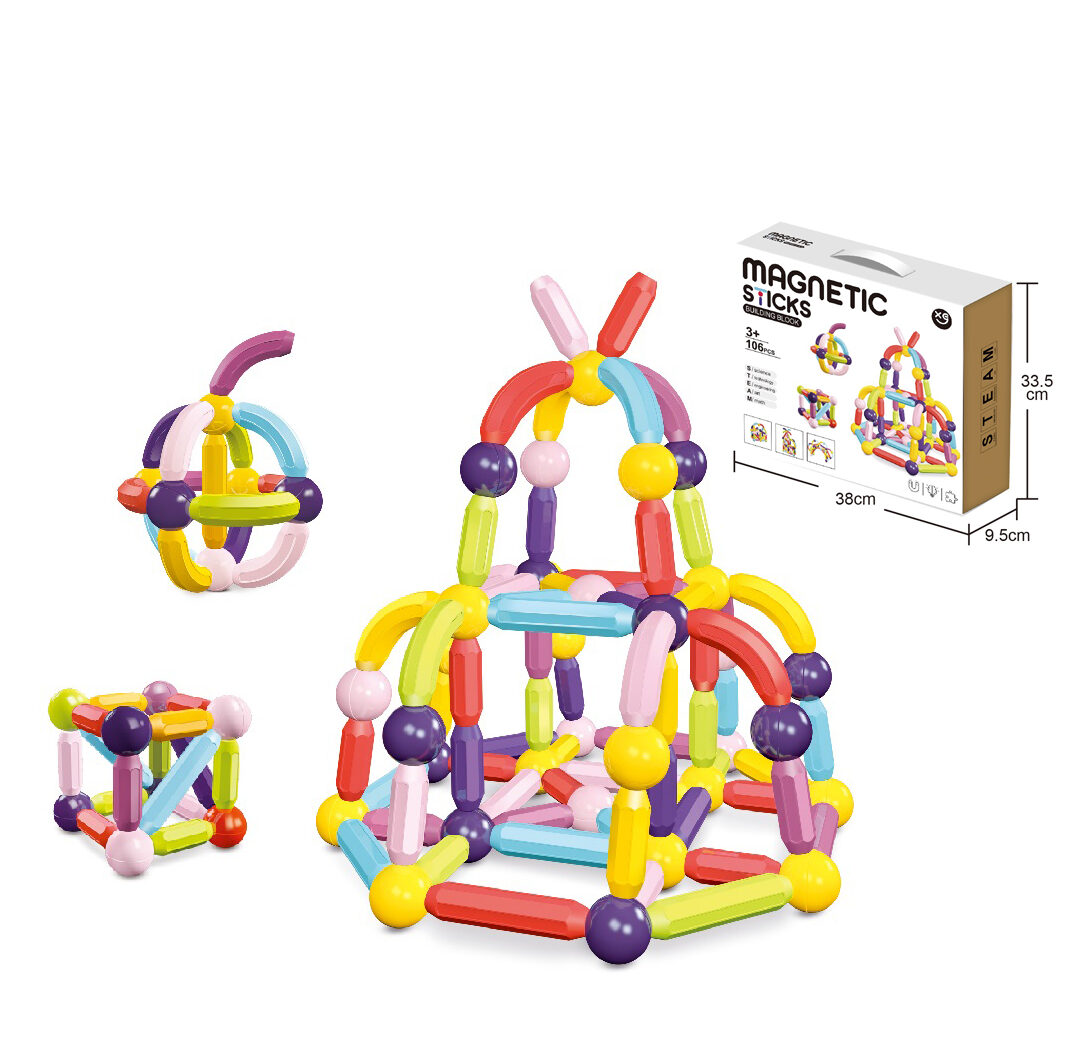 Magnetic Construction Rods Toy for Kids Building Fun