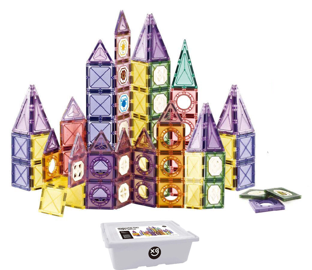 106 Pieces Colorful Magnetic Building Tiles for Toy Retailers