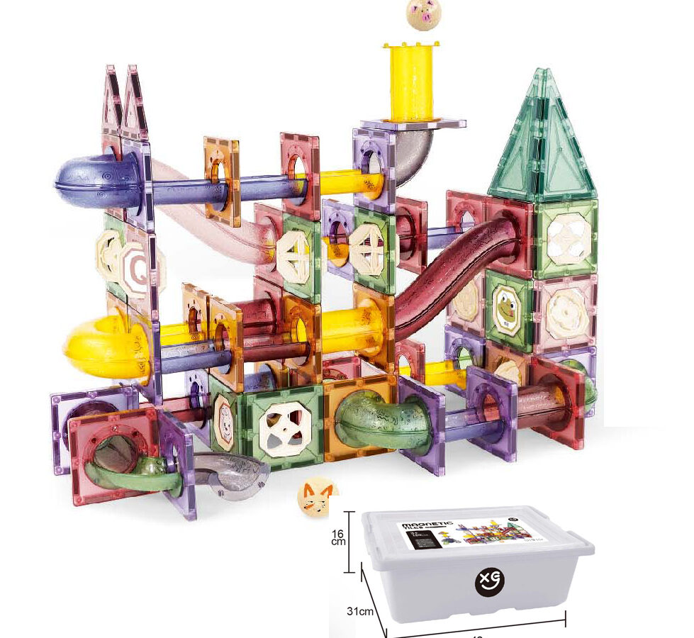 160 Pieces STEM Magnetic Ball Track Construction Toys