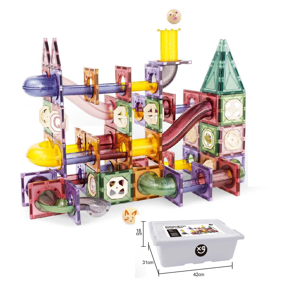 160 Pieces STEM Magnetic Ball Track Construction Toys