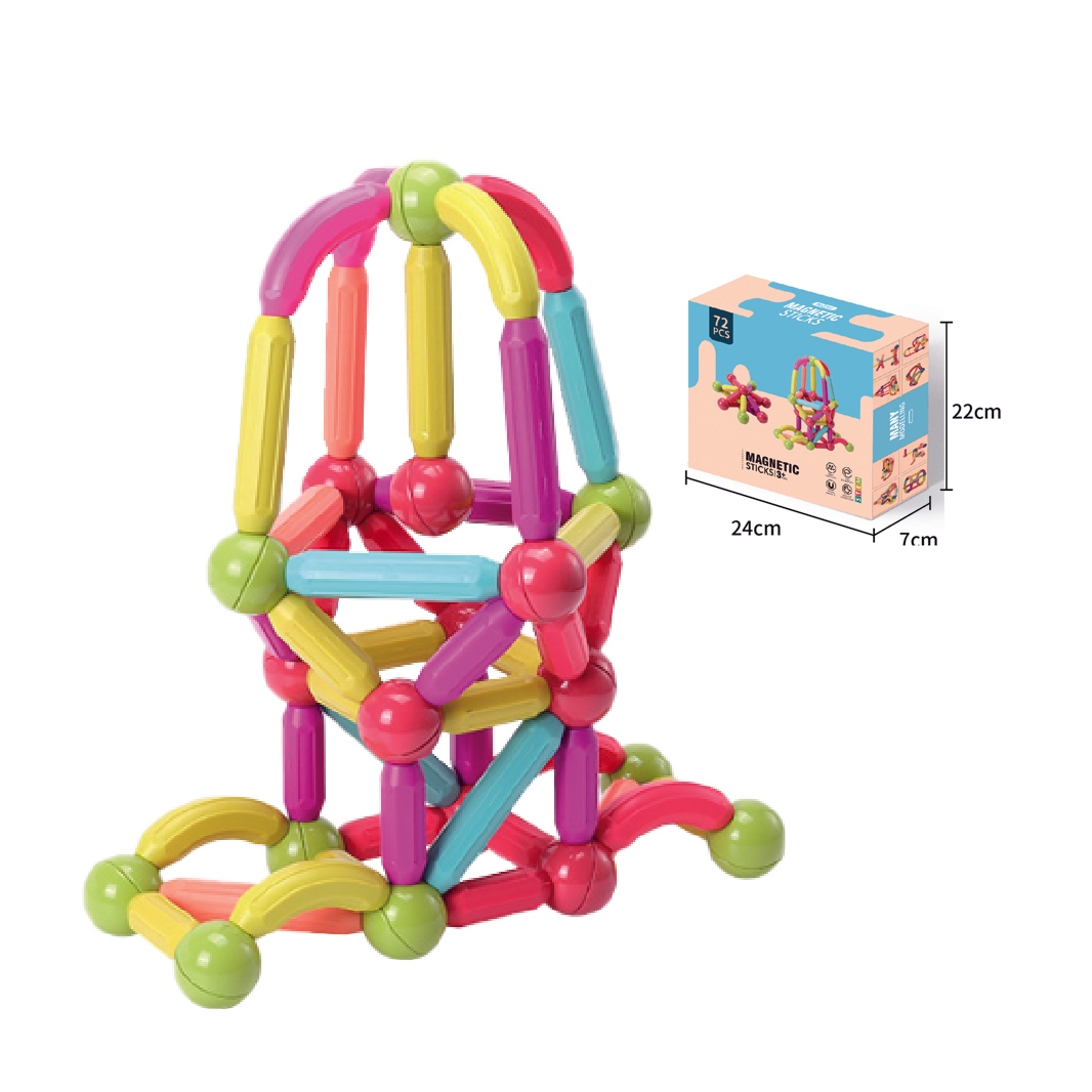 Colorful Magnetic Building Rods Toy Set Wholesale
