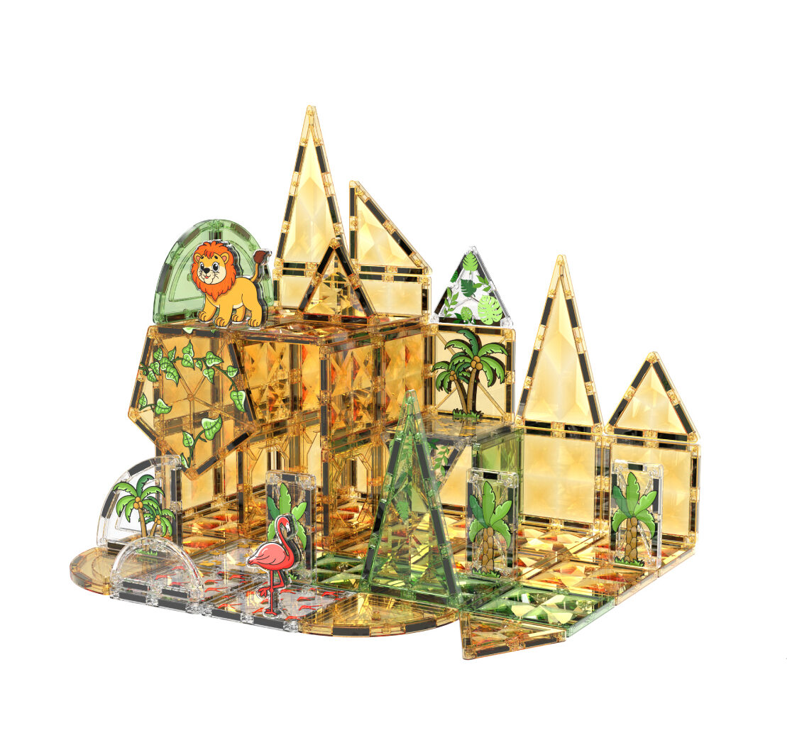 Large Stained Glass Magnetic Tiles Animal World