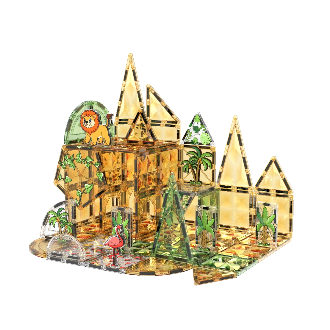 Large Stained Glass Magnetic Tiles Animal World