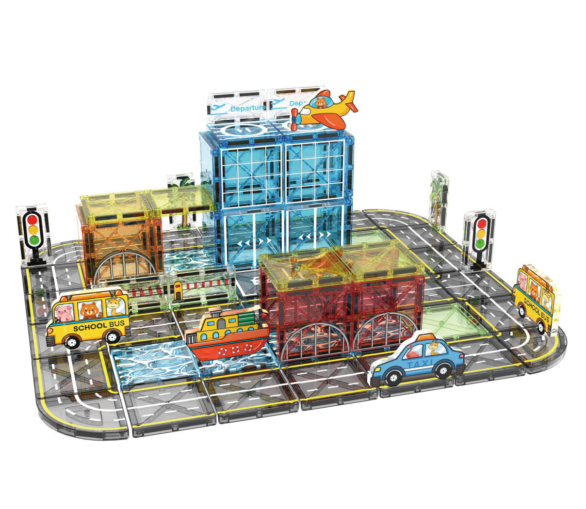Busy City Magnetic Window Tiles