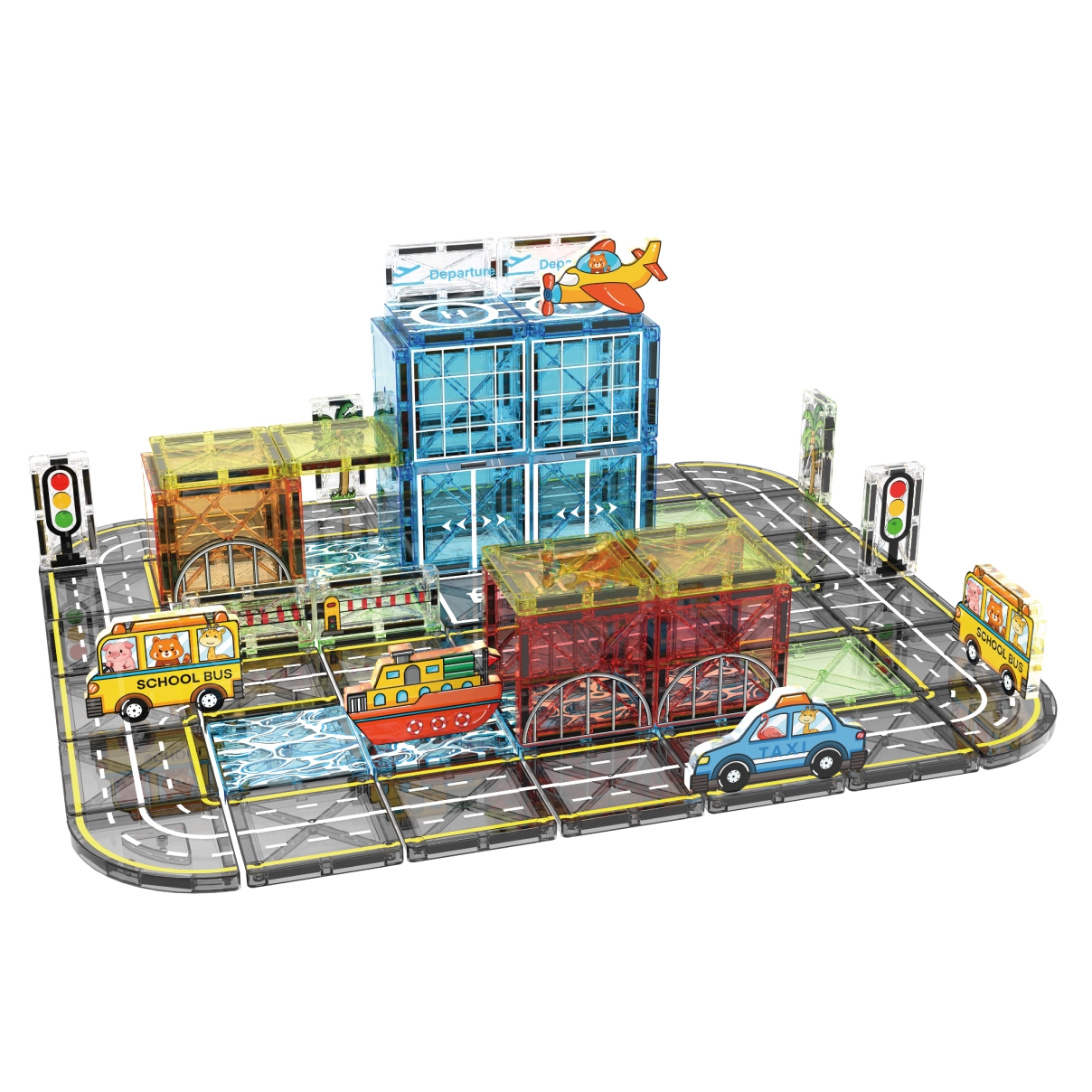 Busy City Magnetic Window Tiles