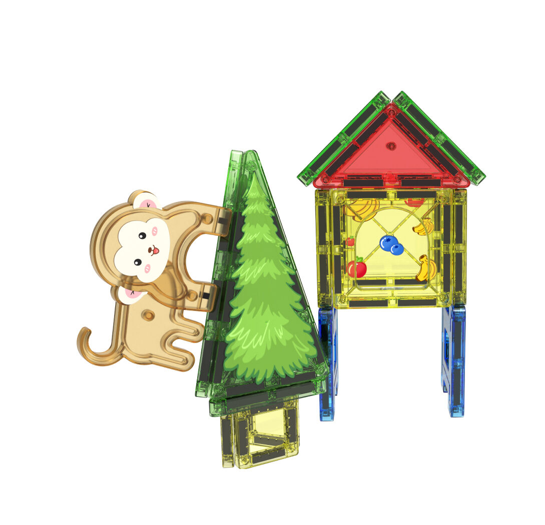 Monkey Tree House Magnetic Tiles