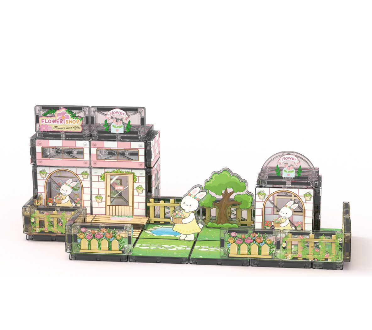 Little Flower Shop Magnetic Tiles