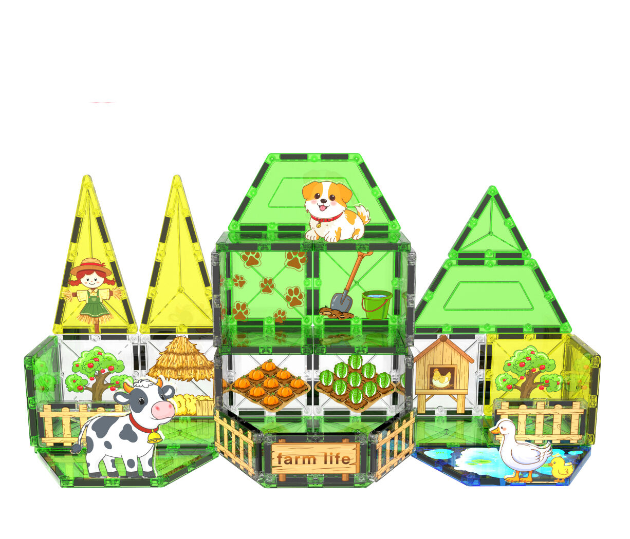 Simulation Farm Magnetic Tile Set