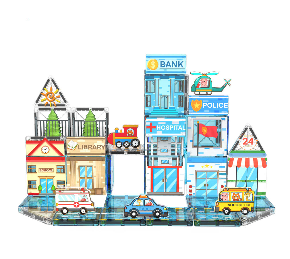 Simulation Town Magnetic Tiles