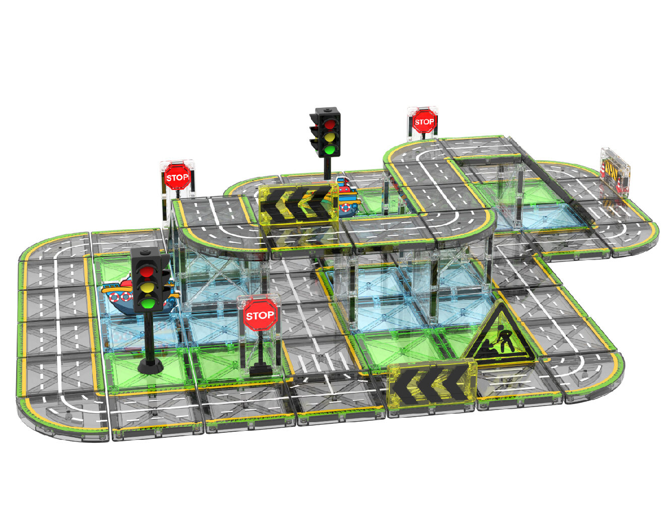 City Traffic Magnetic Tiles