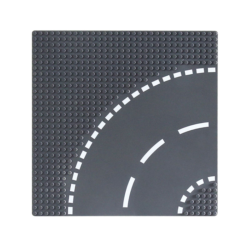 Curved Corner Street Baseplate Wholesale | Interlocking Brick City