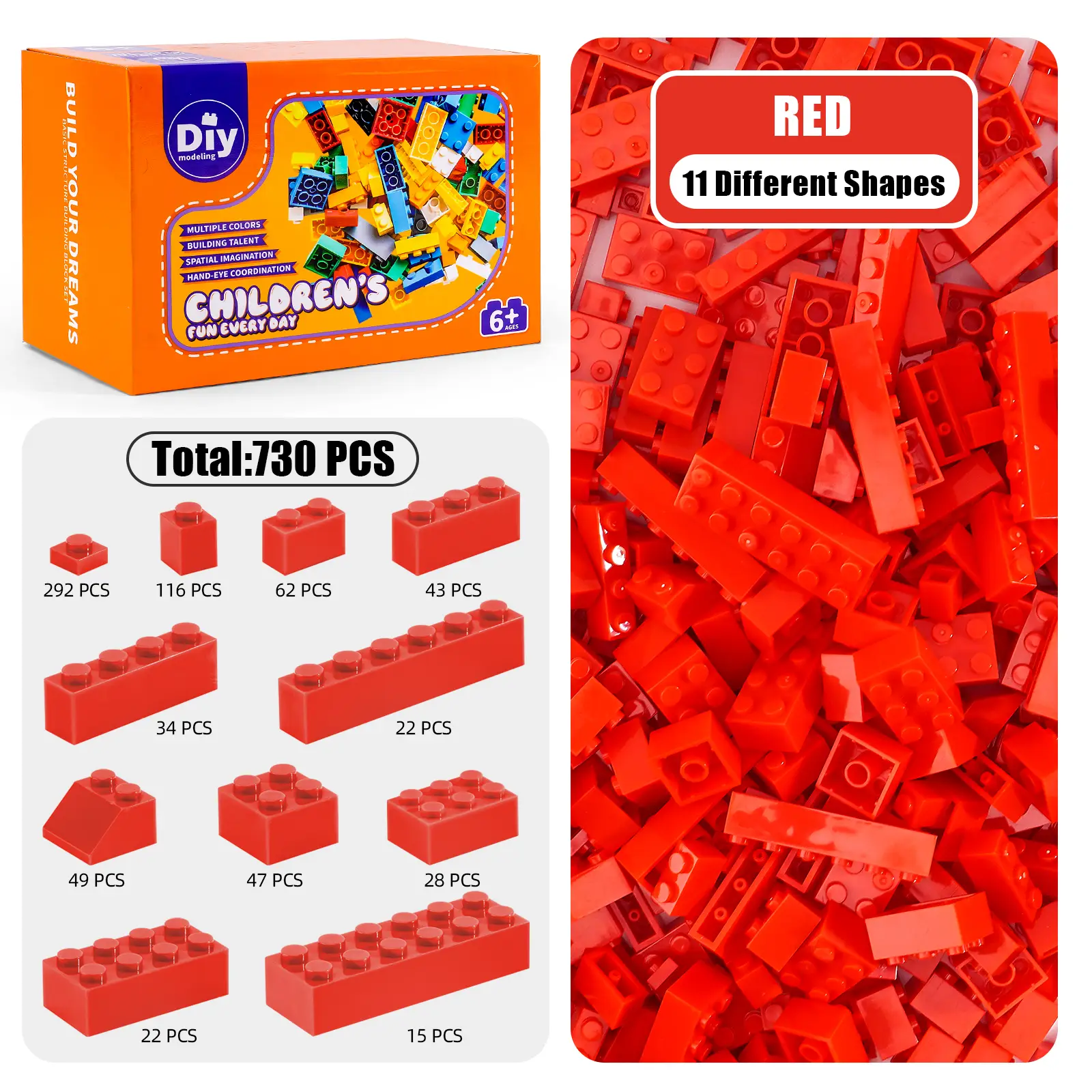 Monochrome Bulk Building Blocks Wholesale | Single Color Lego Compatible Bricks Factory Lot - 图片 5
