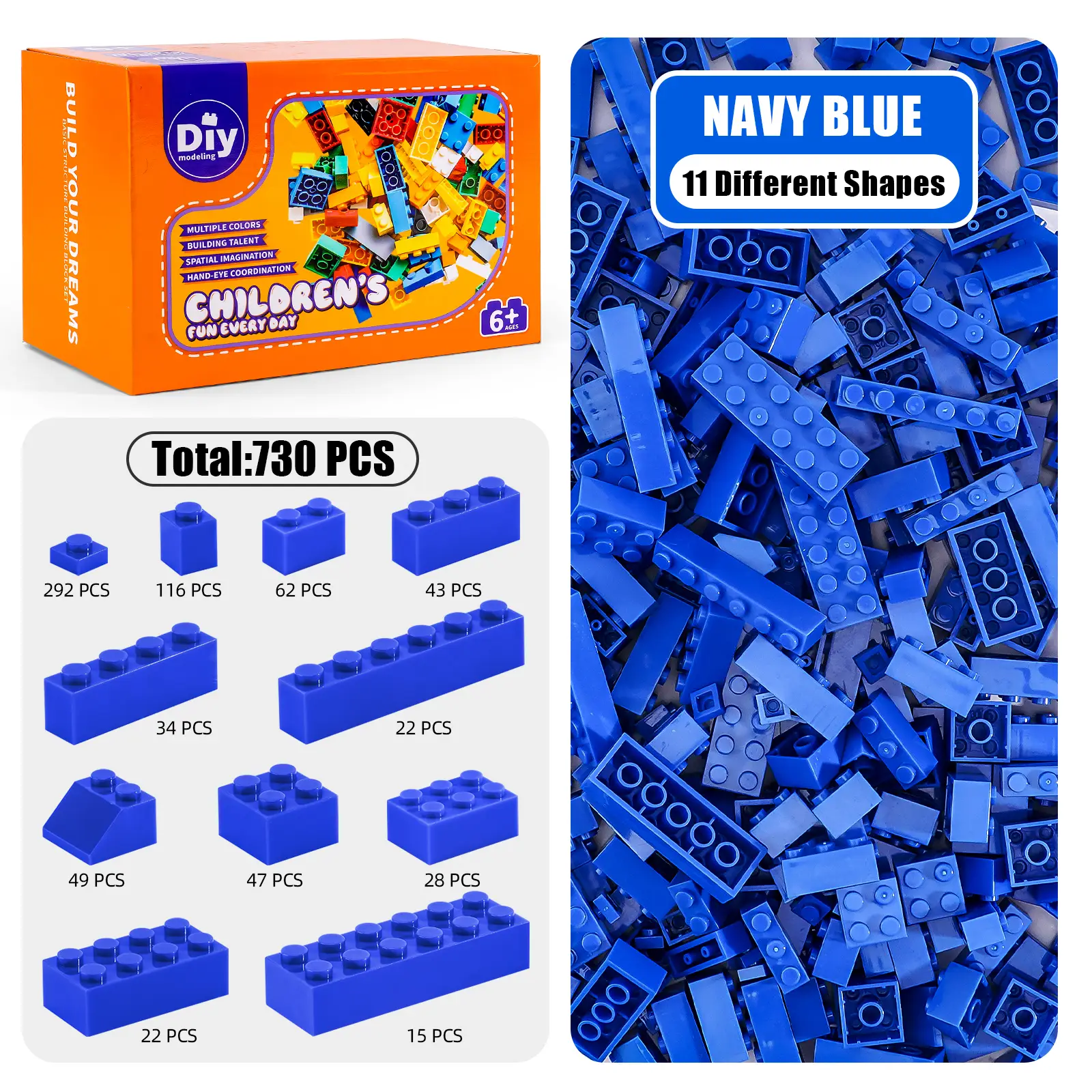 Monochrome Bulk Building Blocks Wholesale | Single Color Lego Compatible Bricks Factory Lot - 图片 6