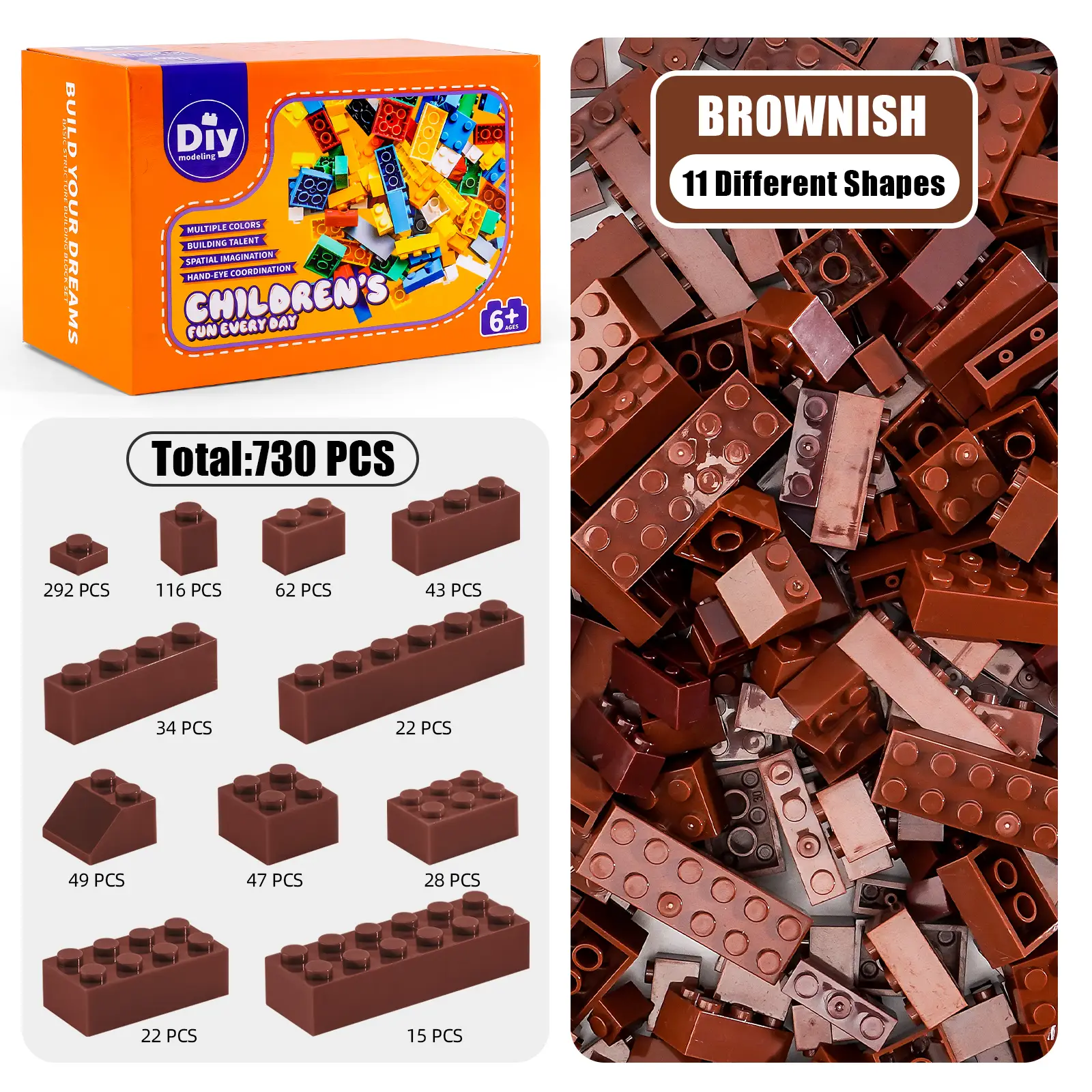 Monochrome Bulk Building Blocks Wholesale | Single Color Lego Compatible Bricks Factory Lot - 图片 3