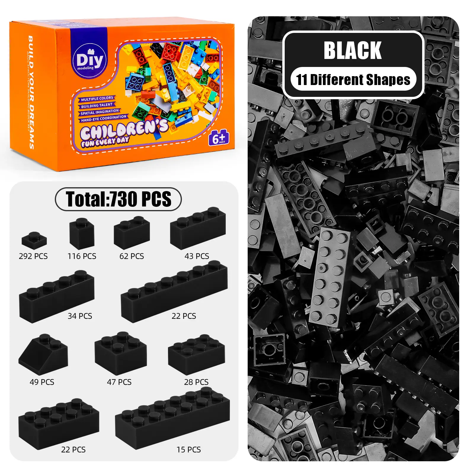 Monochrome Bulk Building Blocks Wholesale | Single Color Lego Compatible Bricks Factory Lot - 图片 4