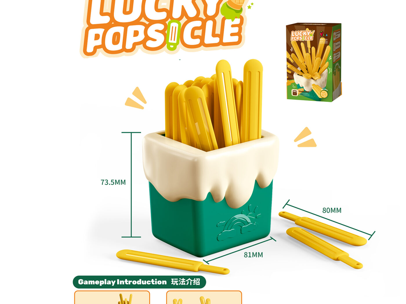 Lucky Popsicle Logic Color Matching Game - Sweet Treat Sensory Sorting Brain Teaser for Toddlers
