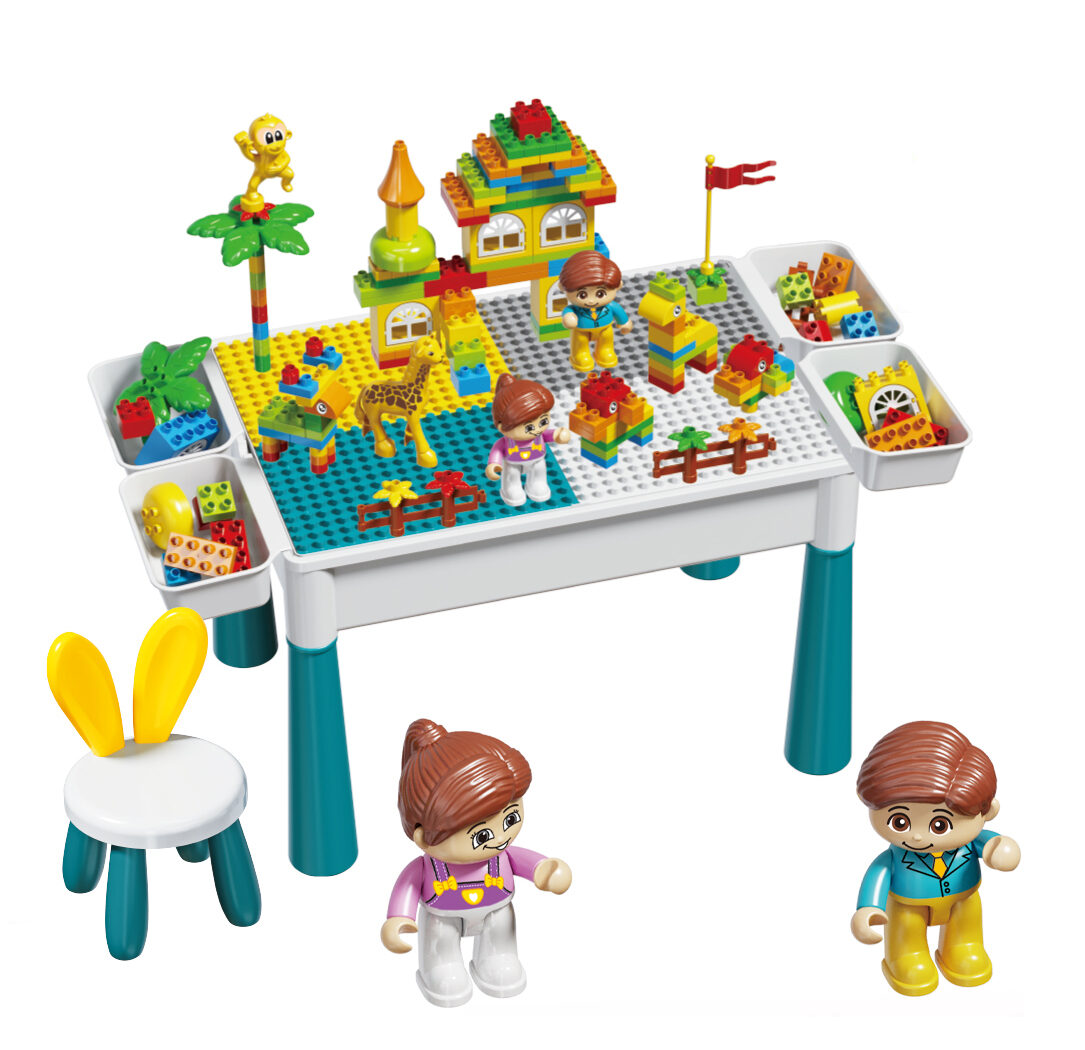 Deluxe Vortex Windmill Marble Run Building Block Activity Table