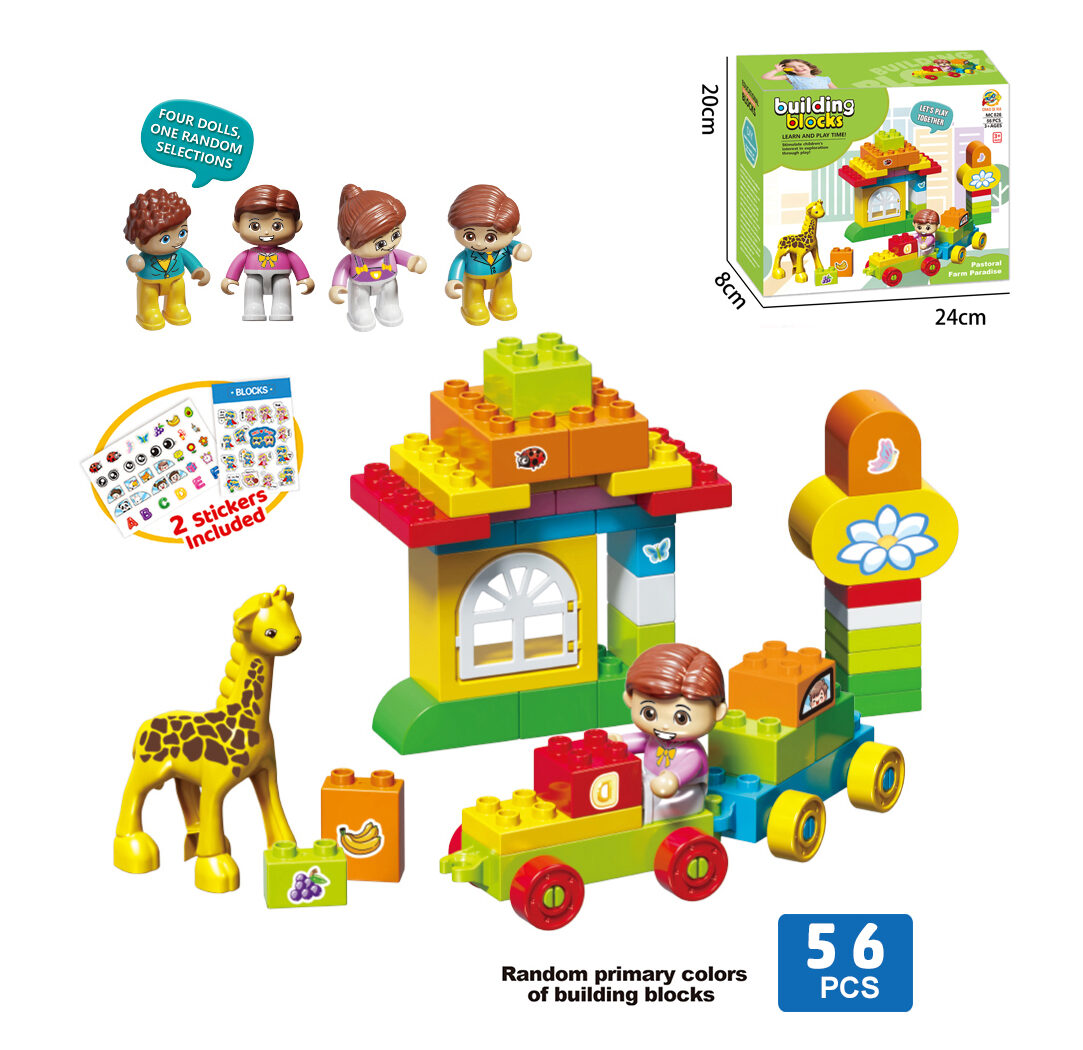 Bulk Preschool Pastoral Farm Building Block Playset