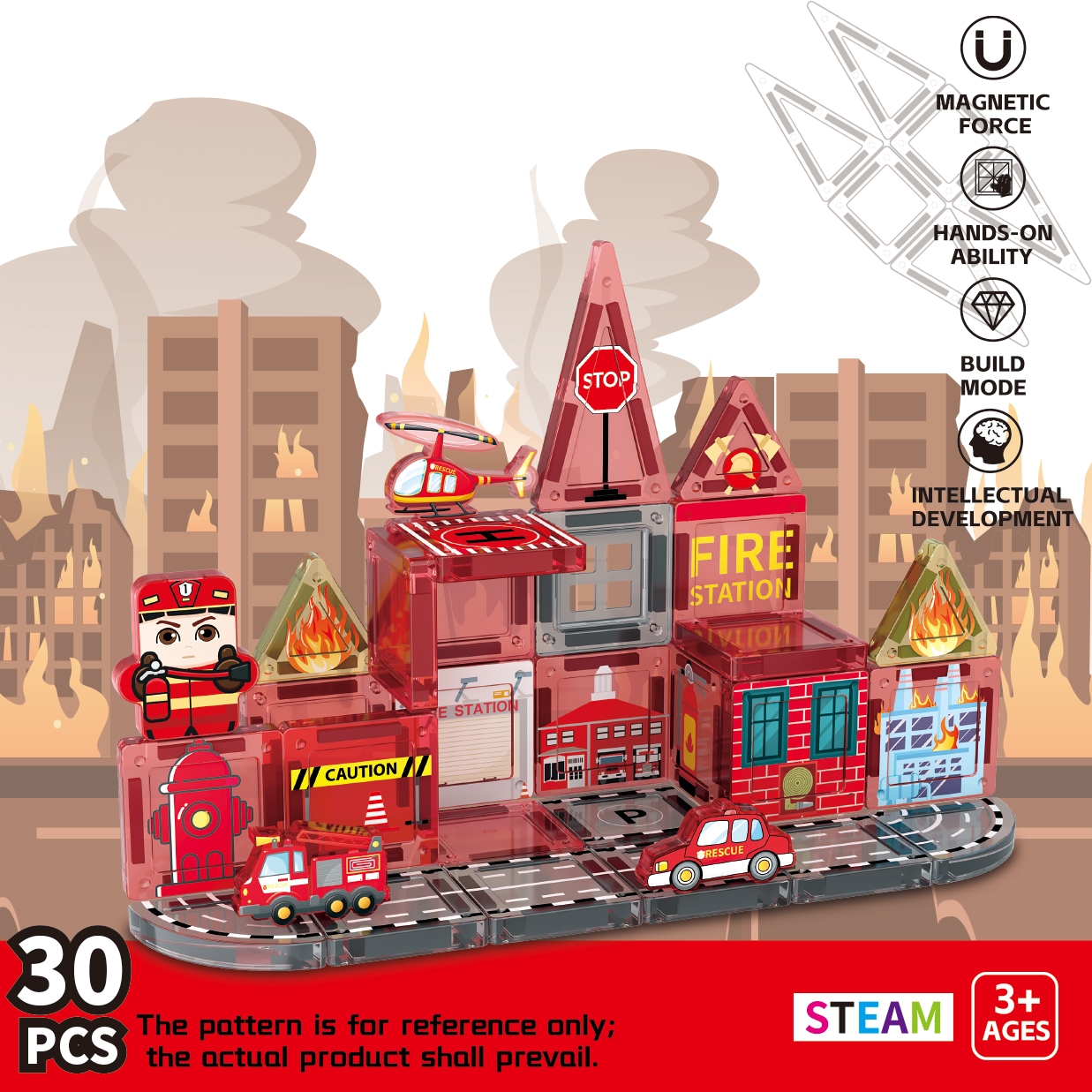 STEM magnetic building tiles