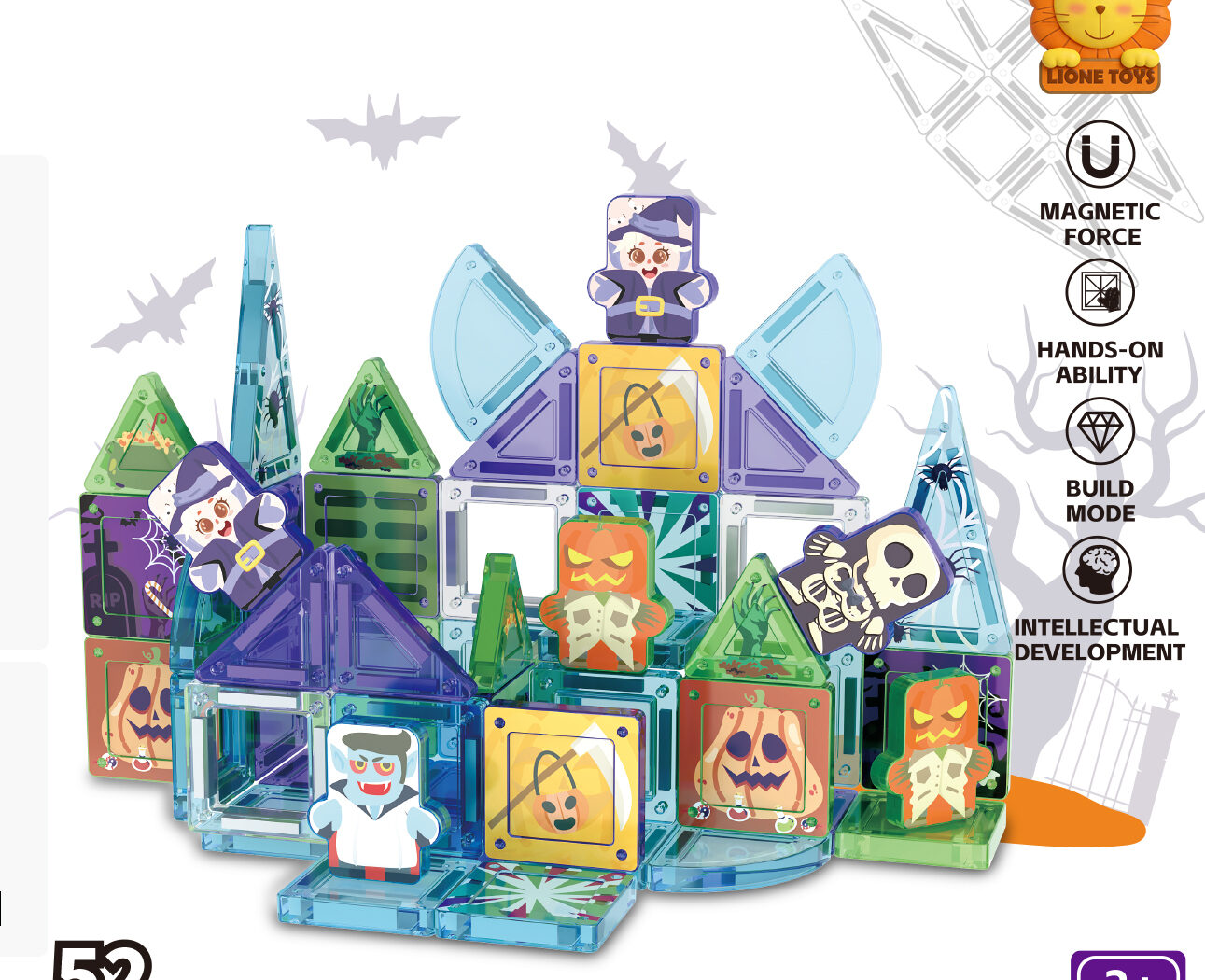 ultimate pink princess dream castle magnetic set 52pcs